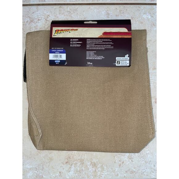 2 PC OFFICIAL INDIANA JONES CANVAS BAG SATCHEL & WHIP COSTUME SET ACCESSORY NEW - Picture 6 of 11